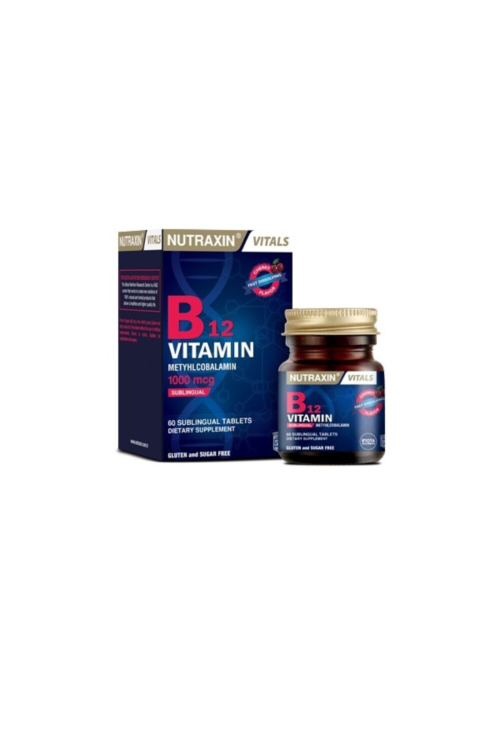 

Nutraxin Витамин B12 1000 мг 60 подъязычных таблеток