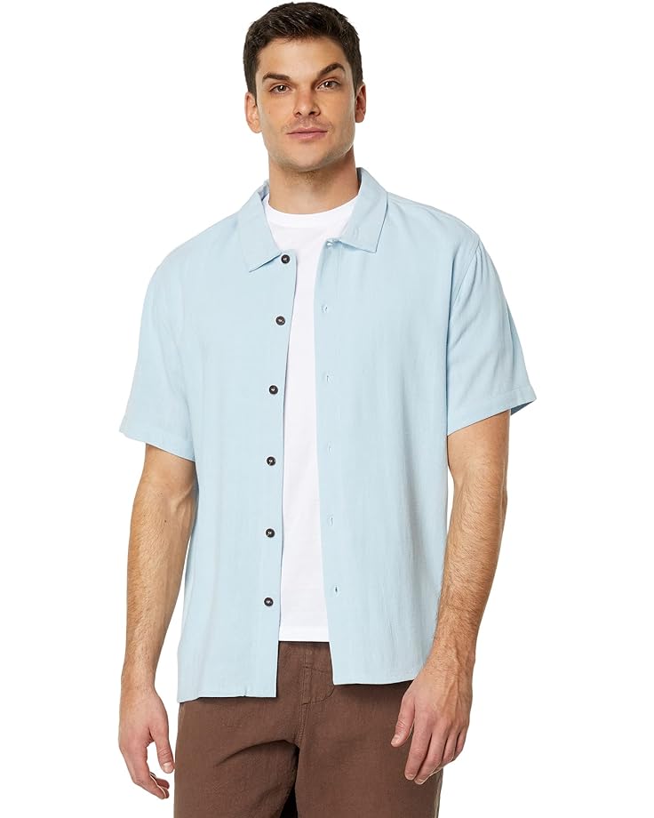 Рубашка Rhythm Textured Linen Short Sleeve, цвет Slate