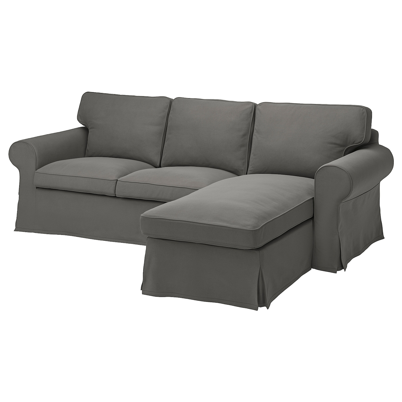 ЭКТОРП 3-местный диван+диван, Хакебо темно-серый EKTORP IKEA