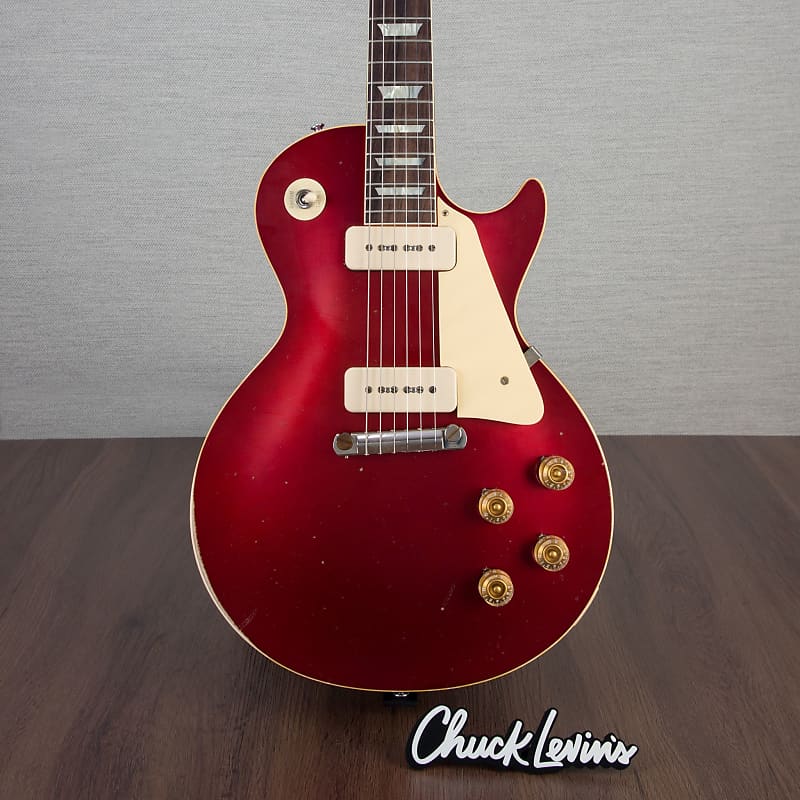 Электрогитара Gibson Murphy Lab 1954 Les Paul Standard Electric Guitar - Heavy Aged Candy Red - #42543 - Display Model 42543
