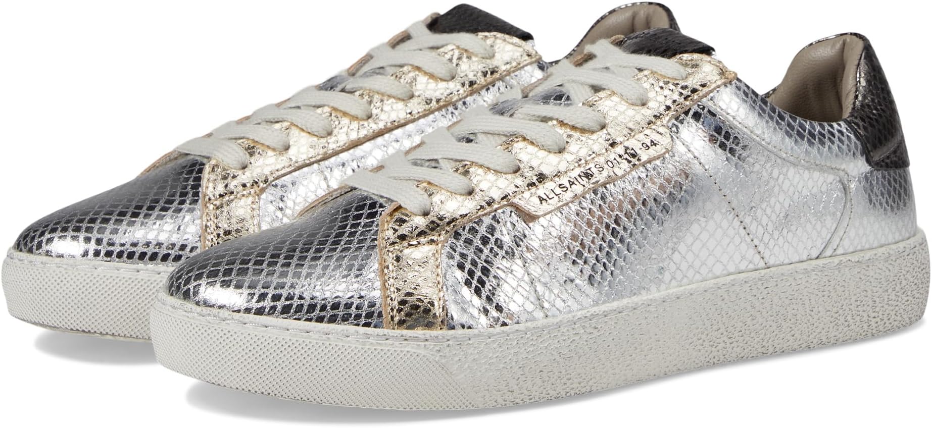 

Кроссовки AllSaints Sheer Metallic Sneaker, цвет Silver/Gold