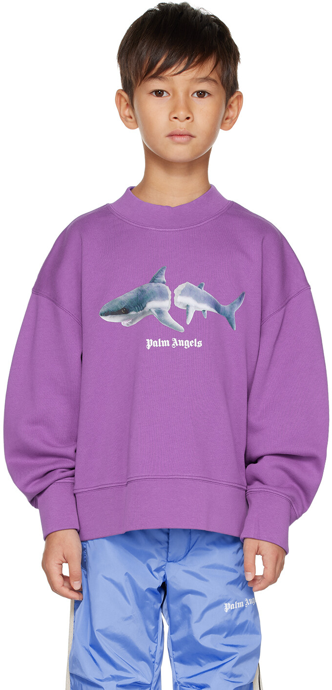 

Детский фиолетовый свитшот Palm Angels Shark