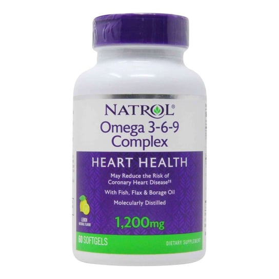 Natrol, Комплекс Омега 3-6-9, пищевая добавка, 60 капсул. Inna marka