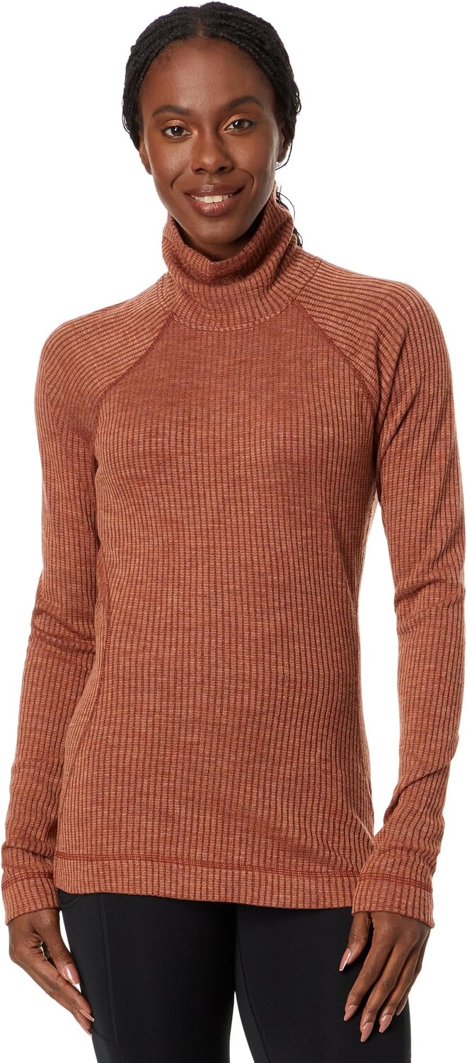 

Свитер Thermal Merino Rib Turtleneck Smartwool, цвет Pecan Brown Heather