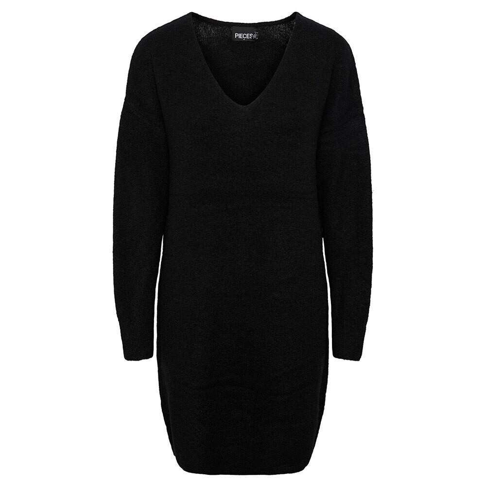 

Короткое платье Pieces Juliana Long Sleeve V Neck, черный