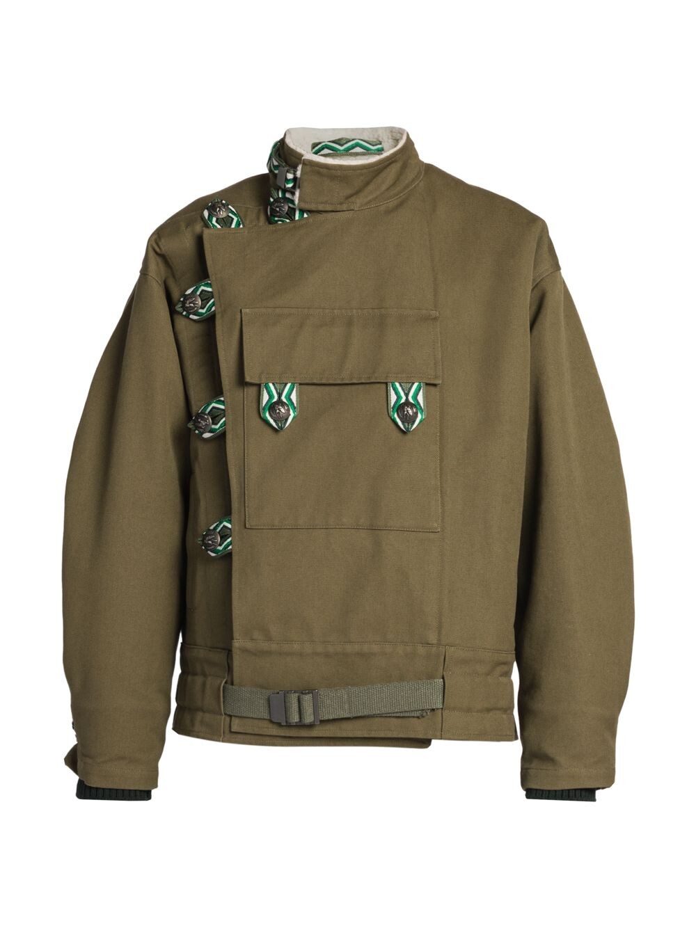 

Куртка с воротником из искусственного меха Etro, зеленый
