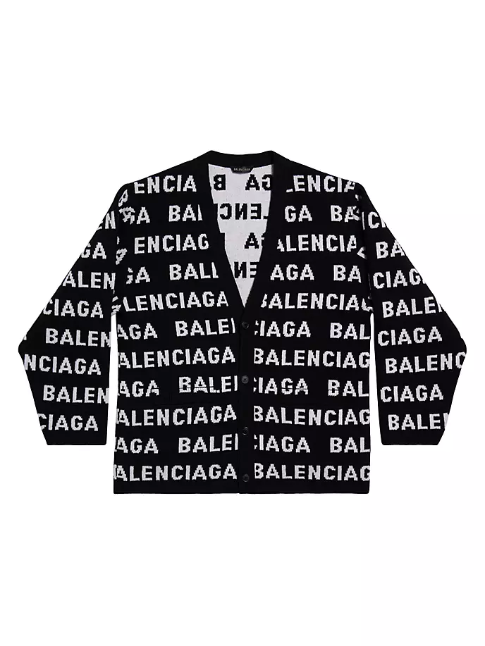 

Bal Горизонтальный кардиган по всей длине Balenciaga, черный