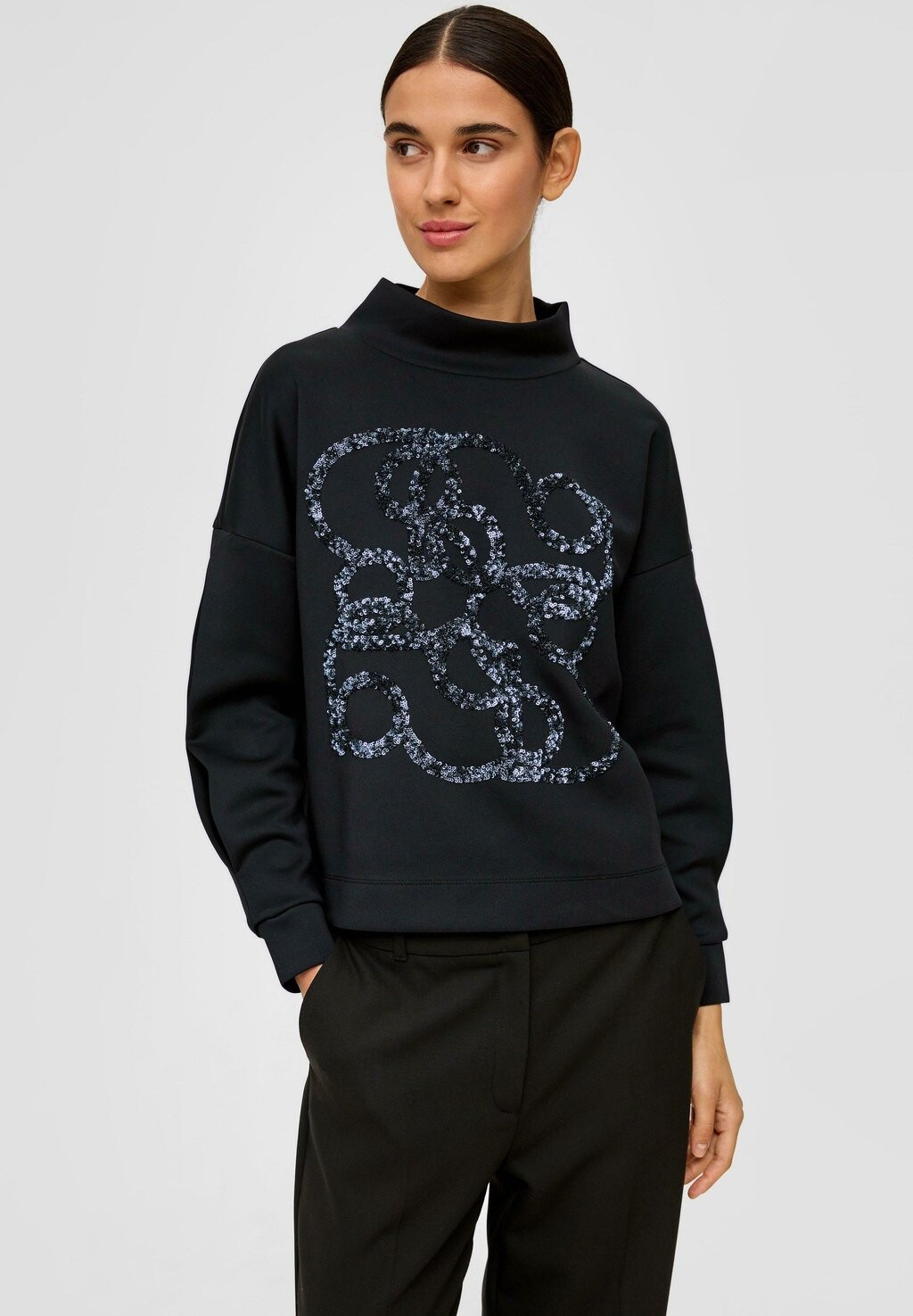 

Толстовка MIT PAILLETTEN-ARTWORK s.Oliver BLACK LABEL, цвет schwarz