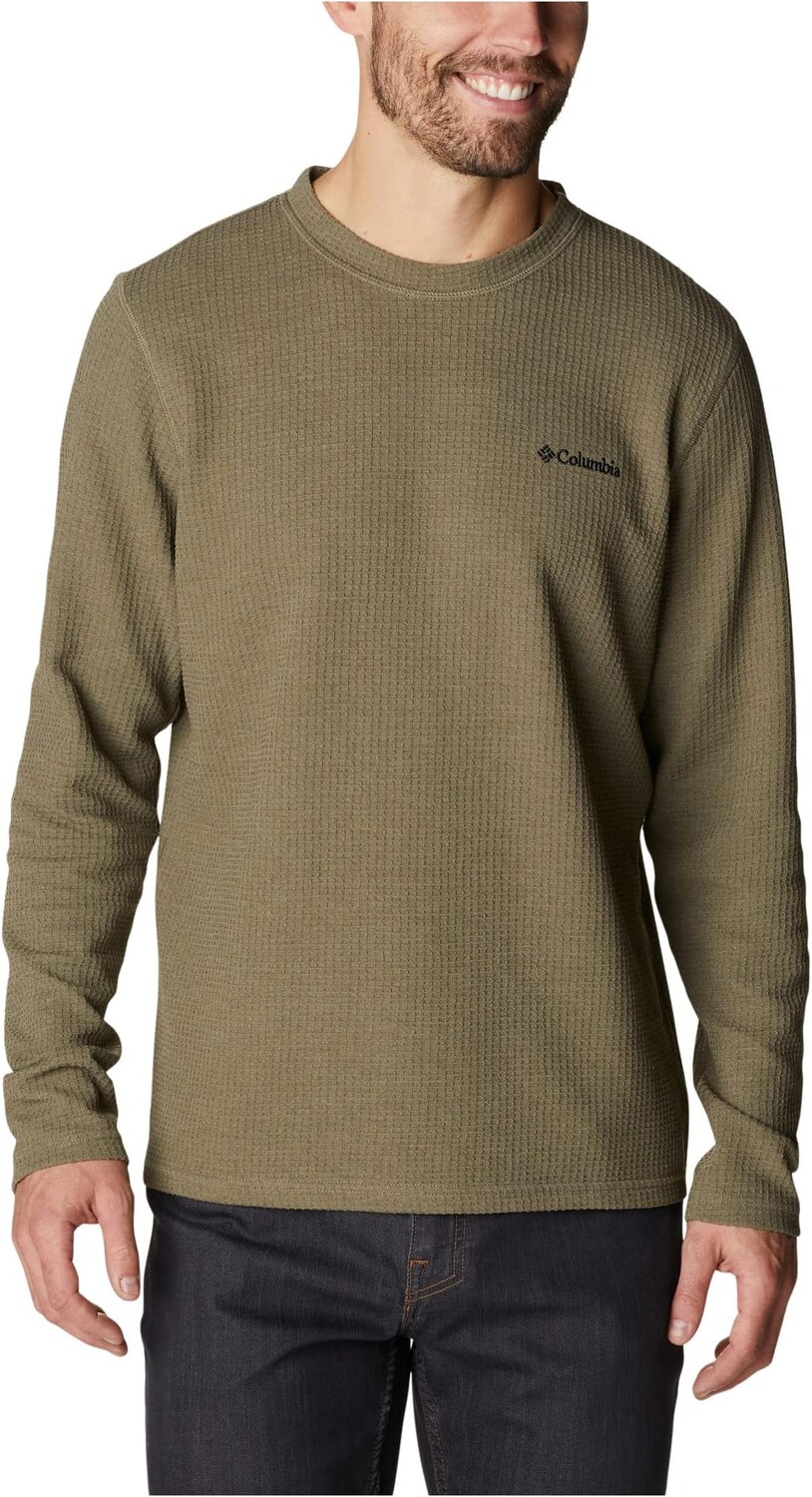 

Футболка Columbia Pine PeakII Waffle Long Sleeve Crew, цвет Stone Green Heather