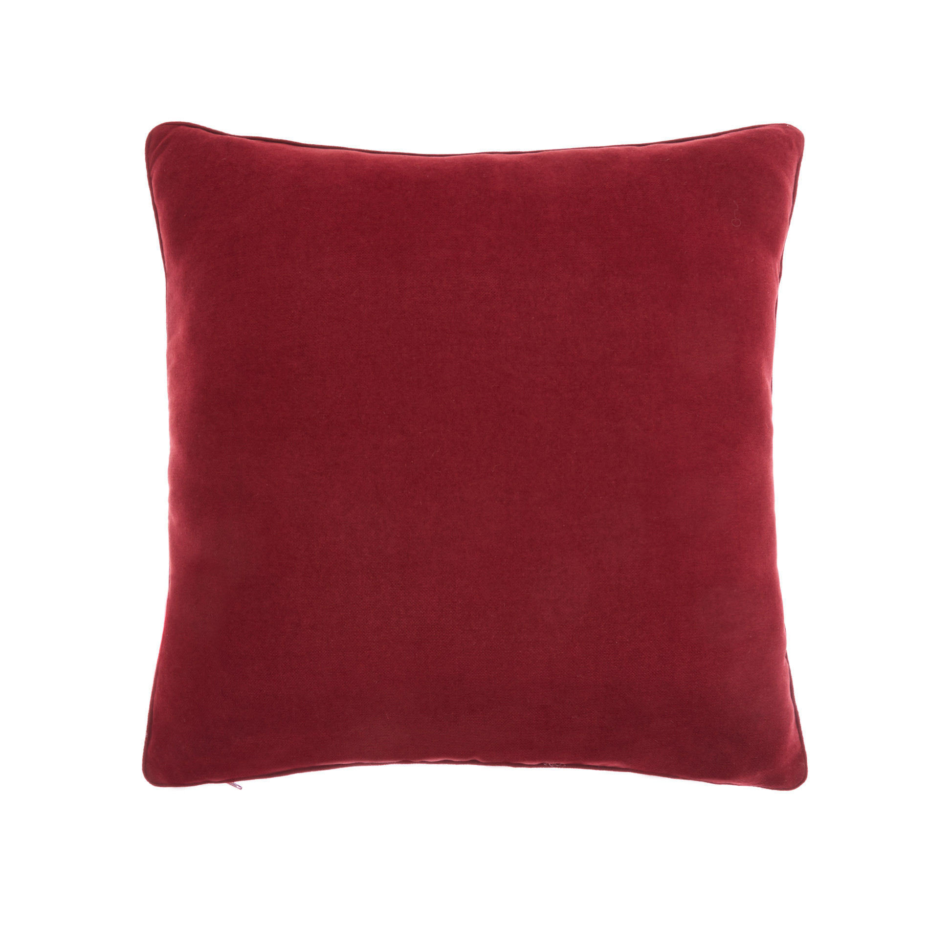 Однотонная меланжевая подушка Coincasa, темно-красный