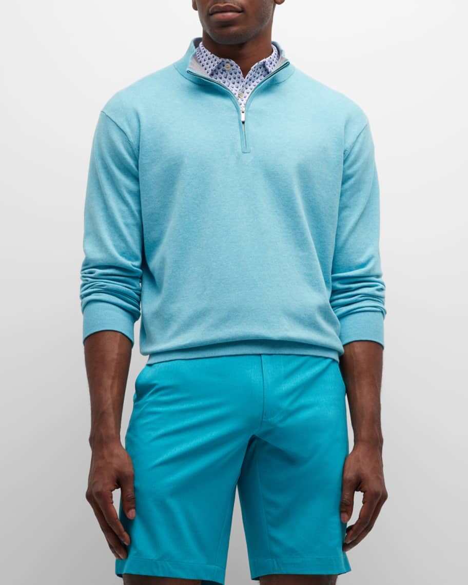 

Мужской свитер с воротником и молнией на четверть Peter Millar