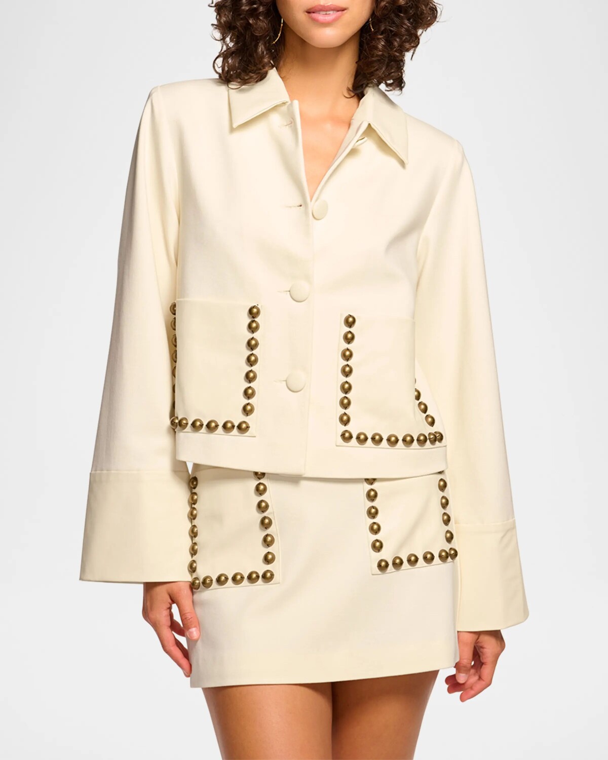

Куртка Shoshana с заклепками Ramy Brook, цвет Winter White Ponte