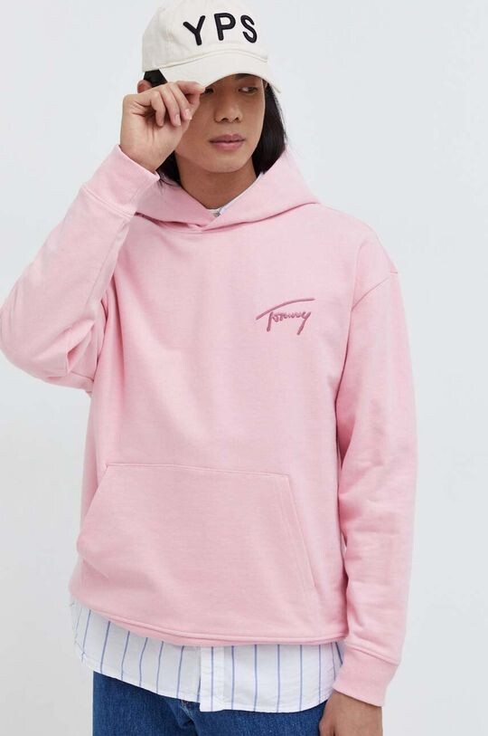 

Хлопковая толстовка Tommy Jeans, розовый