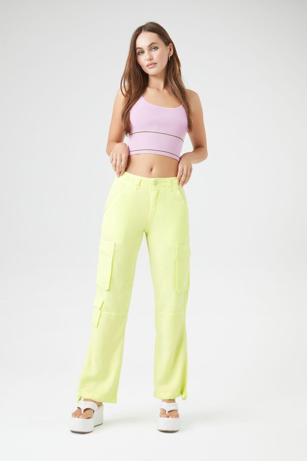 

Прямые брюки карго с кулиской Forever 21