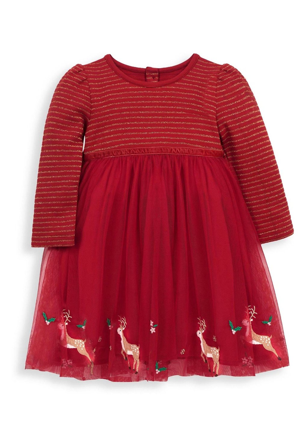 Элегантное платье Reindeer JoJo Maman Bébé, красный толстовка reindeer jojo maman bébé цвет red santa in a tractor
