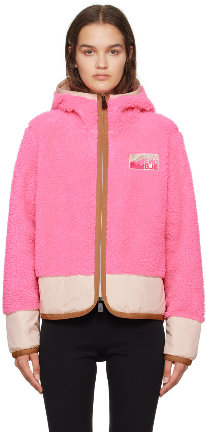 

Moncler Grenoble Розовый худи на молнии