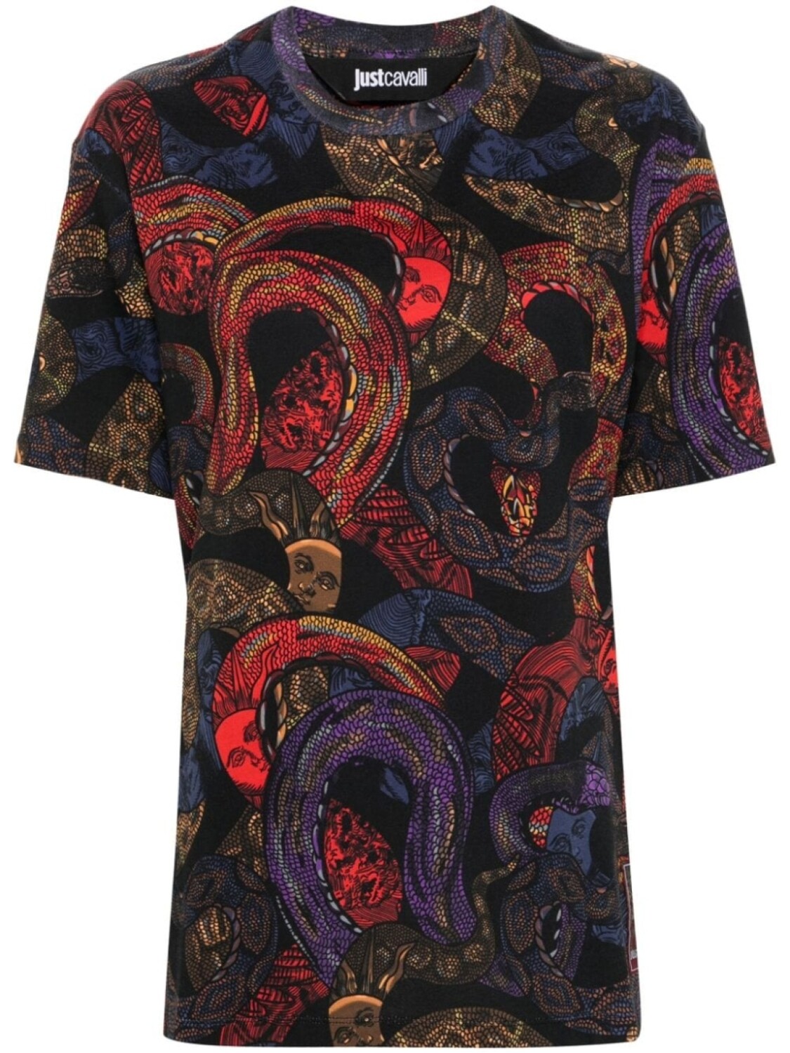 

Just Cavalli футболка с нашивкой-логотипом, черный