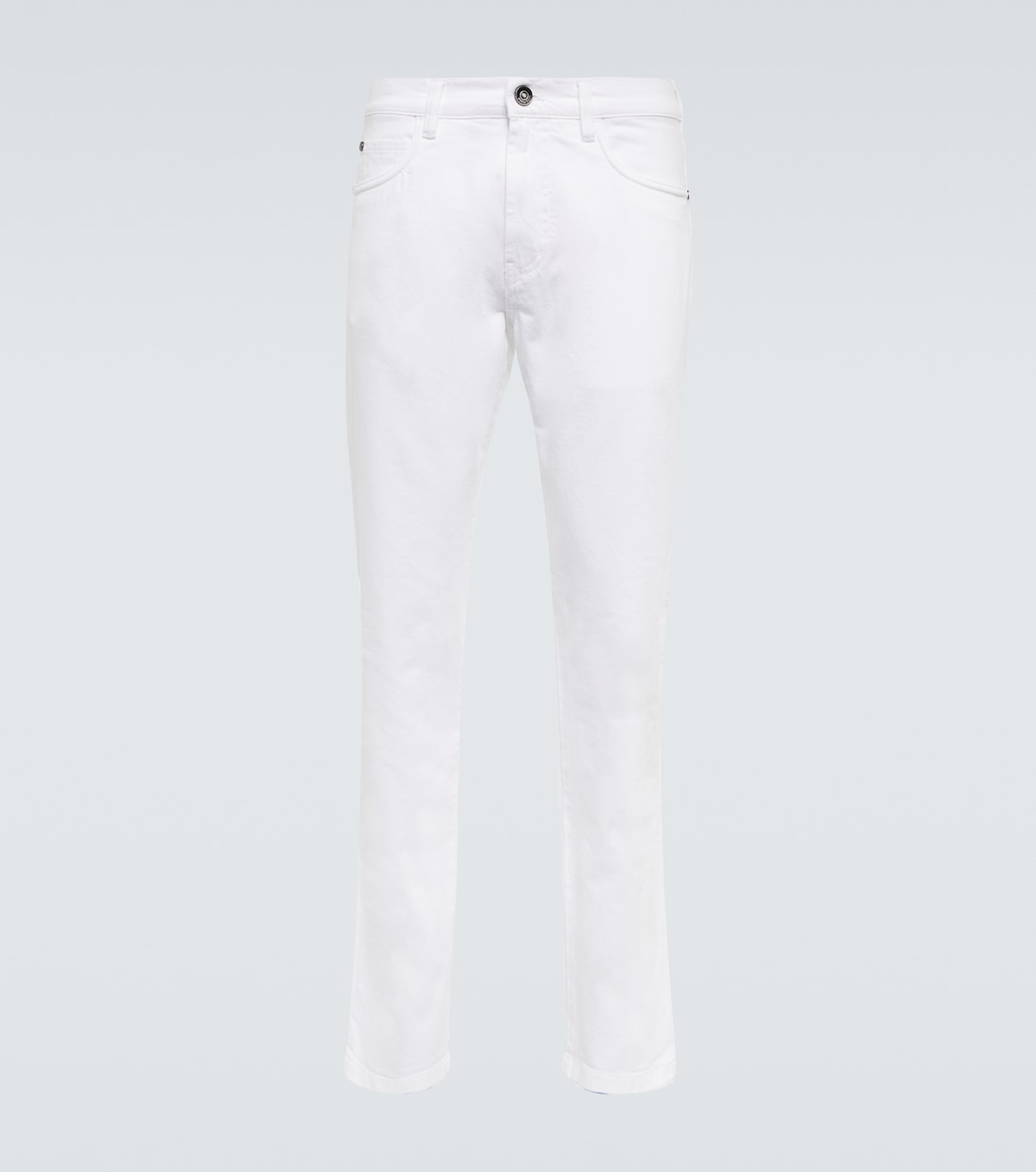 цена Узкие джинсы со средней посадкой Loro Piana, белый