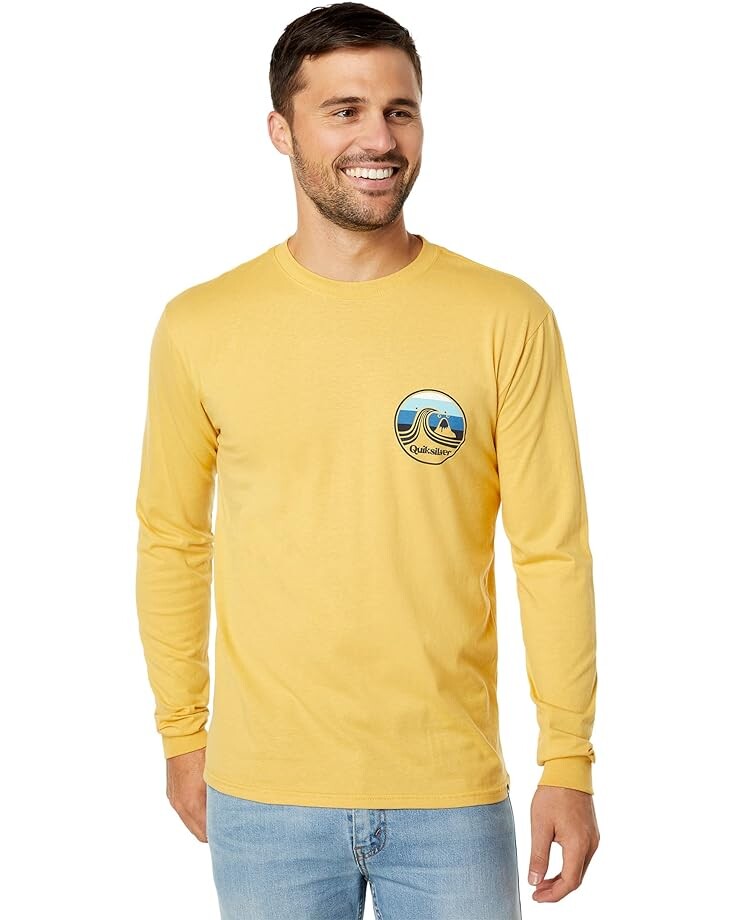 

Футболка с длинным рукавом Quiksilver Port of Call Long Sleeve Tee, охра