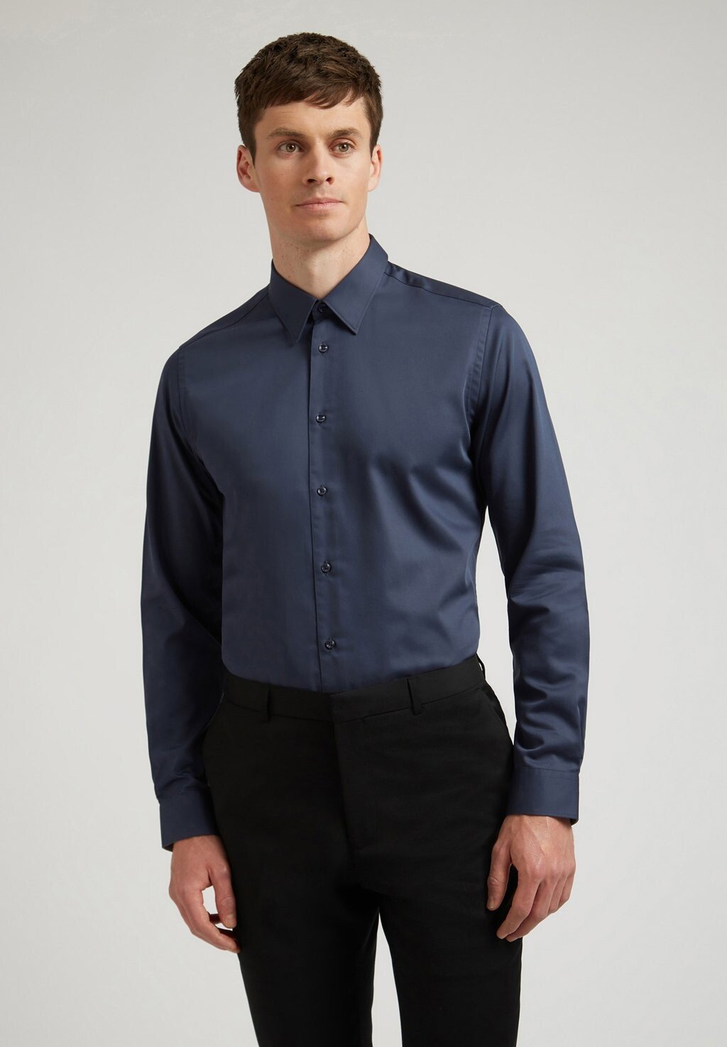 

Рубашка SLIM Ted Baker, цвет navy