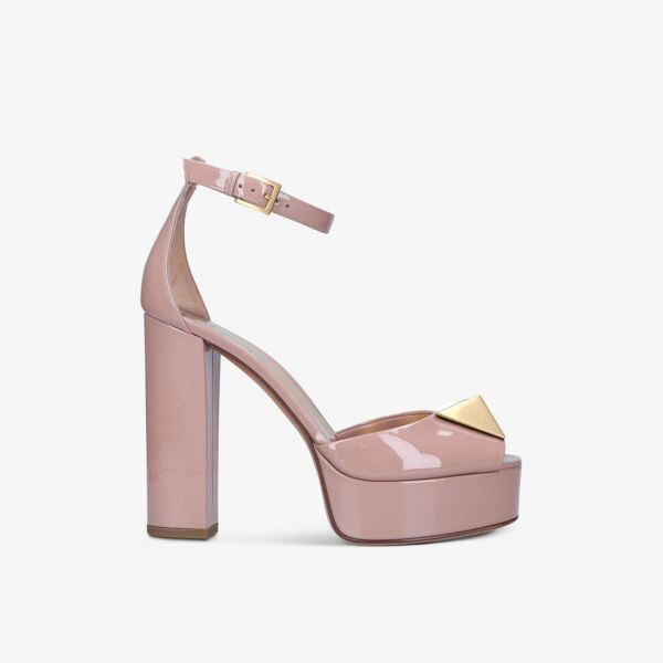 

Кожаные босоножки на платформе One Stud с декором Valentino Garavani, розовый