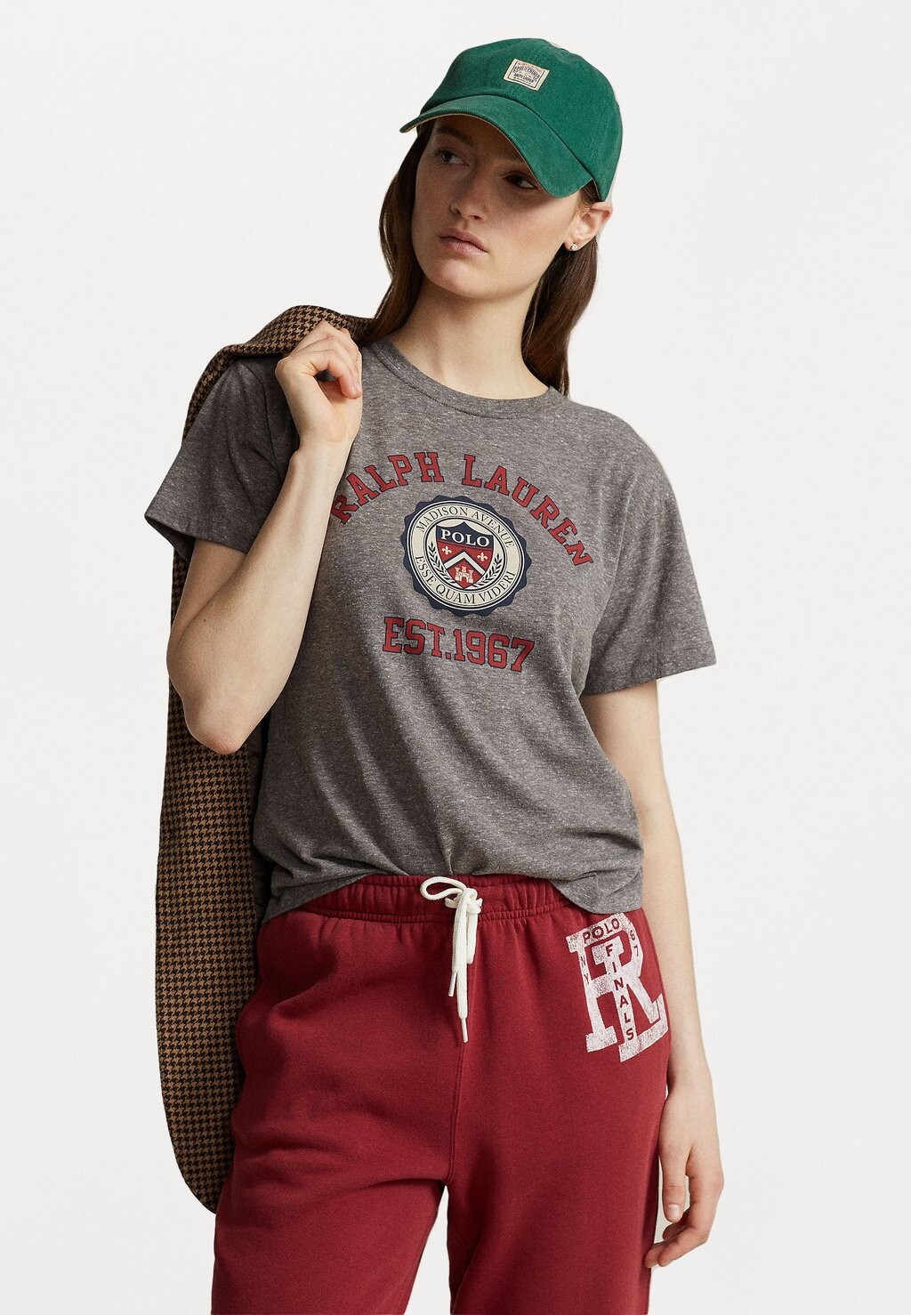 

Футболка с принтом Polo Ralph Lauren, Серый
