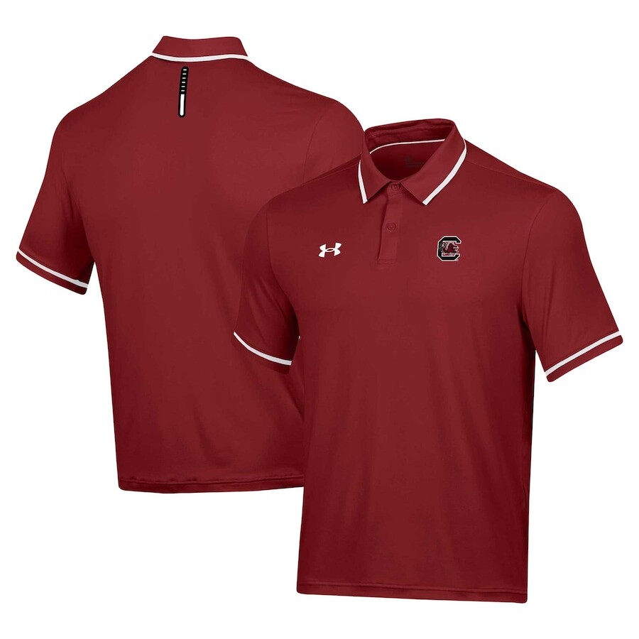 

Поло с коротким рукавом Under Armour South Carolina Gamecocks, гранатовый