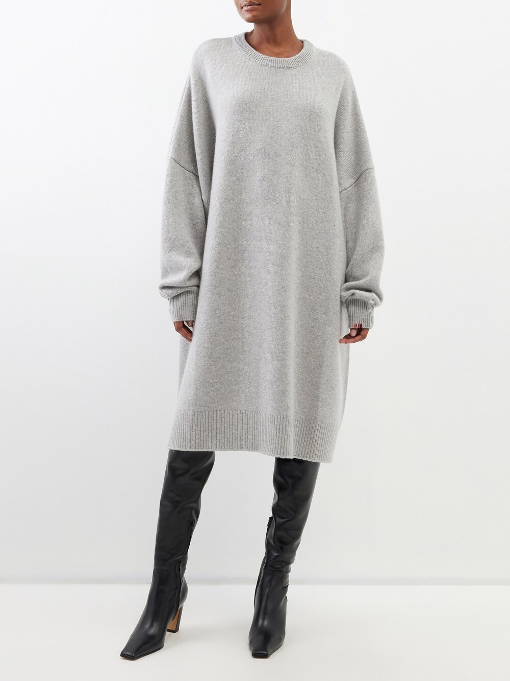 

No.303 платье-свитер sandra с заниженными плечами Extreme Cashmere, серый