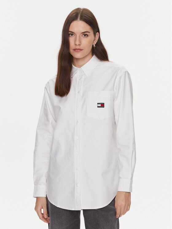

Рубашка свободного кроя Tommy Jeans, белый