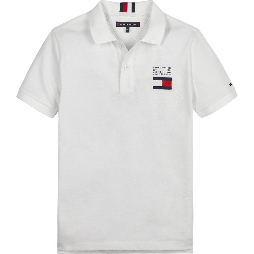 

Поло с коротким рукавом Tommy Hilfiger Flag, белый