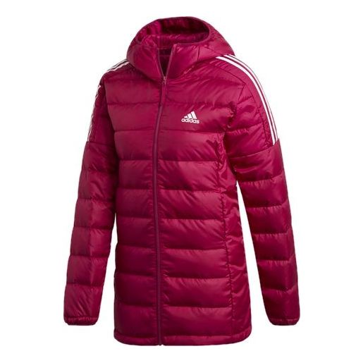 pure synergy berry power organic berry Куртка (WMNS) adidas Essentials Light Down Hooded Parka 'Power Berry', цвет power berry