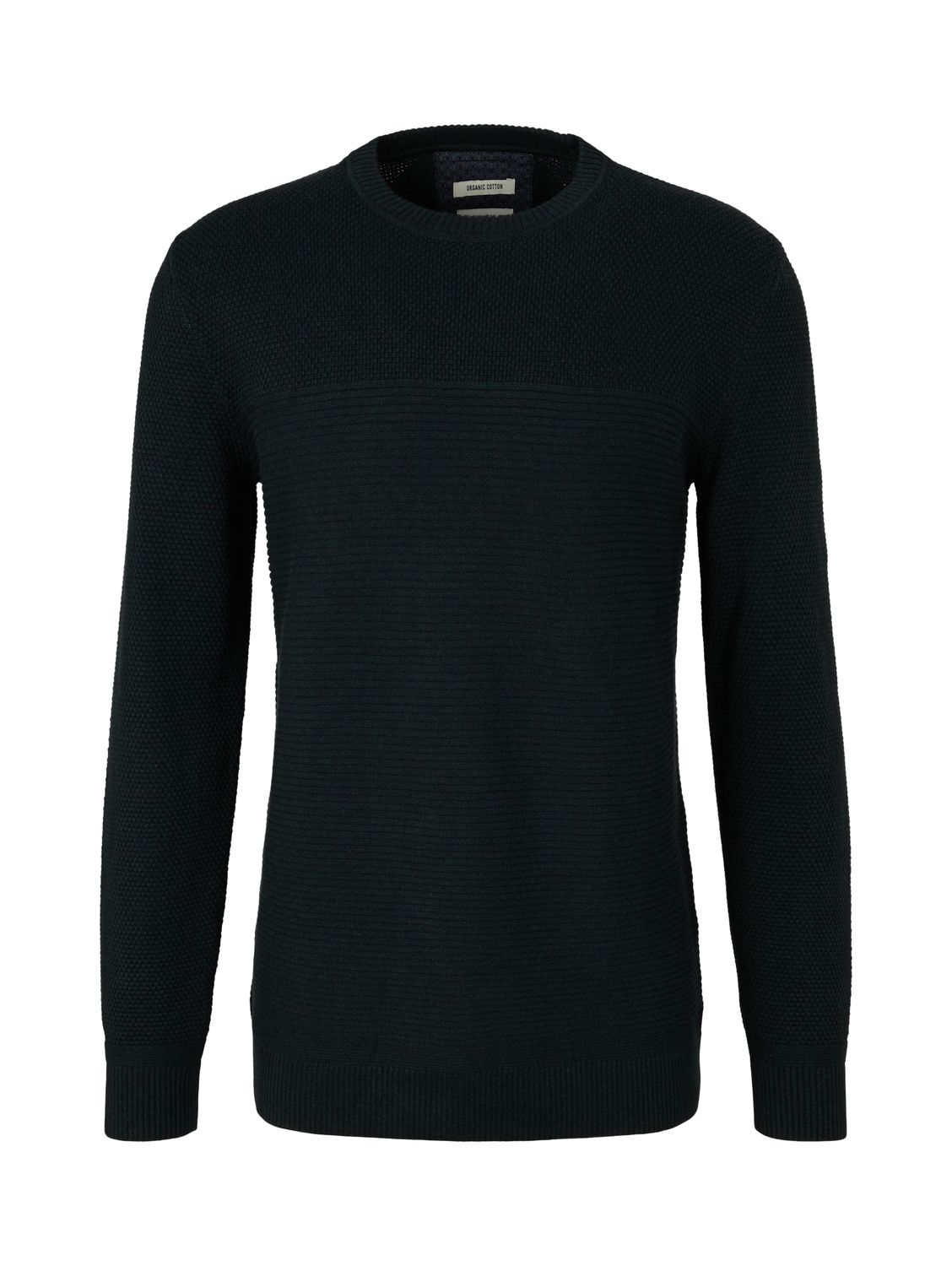Пуловер Tom Tailor BASIC STRUCTURED, черный пуловер tom tailor denim structured doublelayer серый