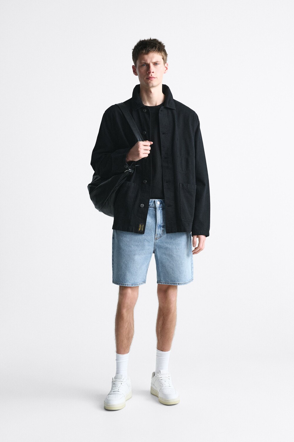 

Джинсовые шорты из кружева Zara, синий