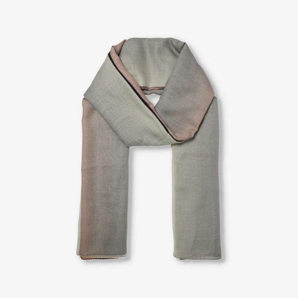 цена Хлопковый шарф Degrade с градиентным узором Rick Owens, цвет lido degrade