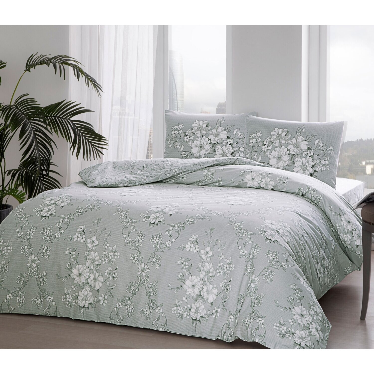 

Комплект постельного белья Tac Ranforce Single Lily Grey