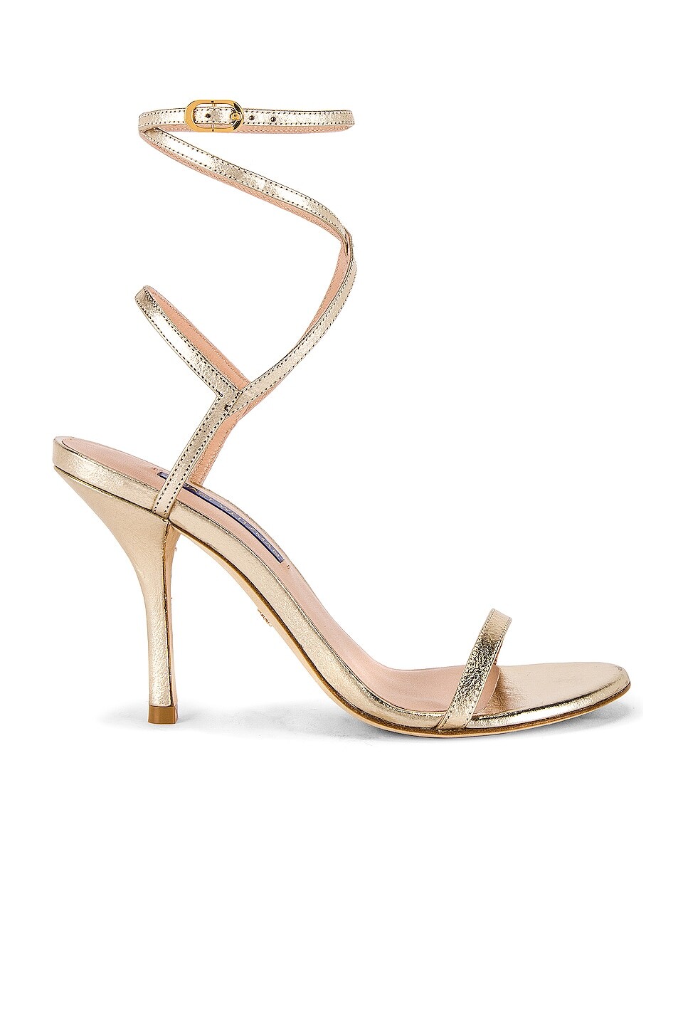 

Сандалии Stuart Weitzman Barelynudist 100, цвет Light Gold
