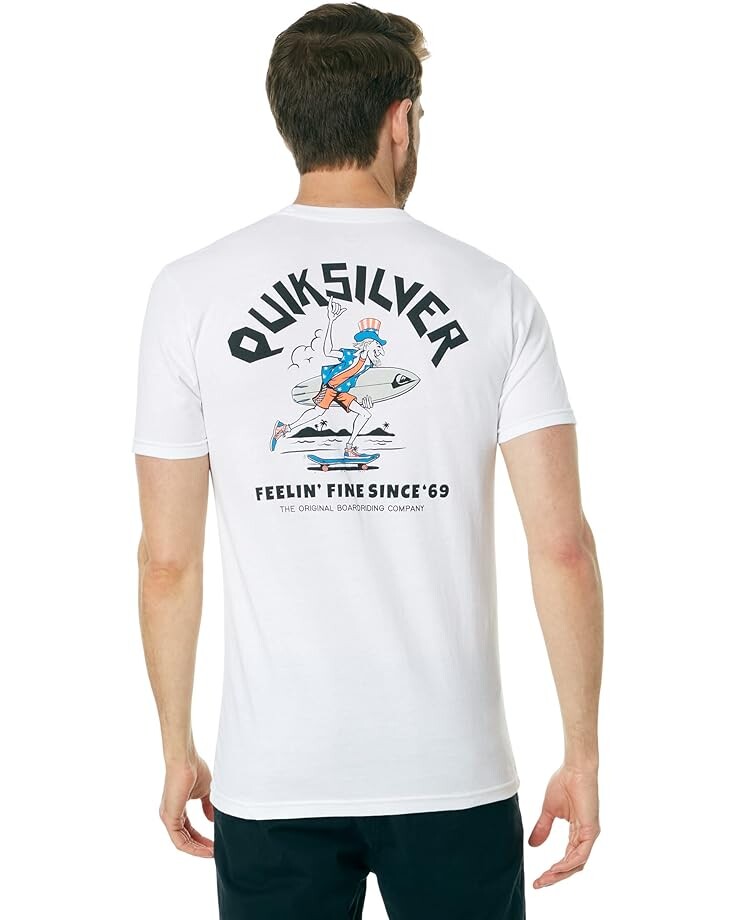 

Футболка Quiksilver Uncle Slam Short Sleeve Tee, белый