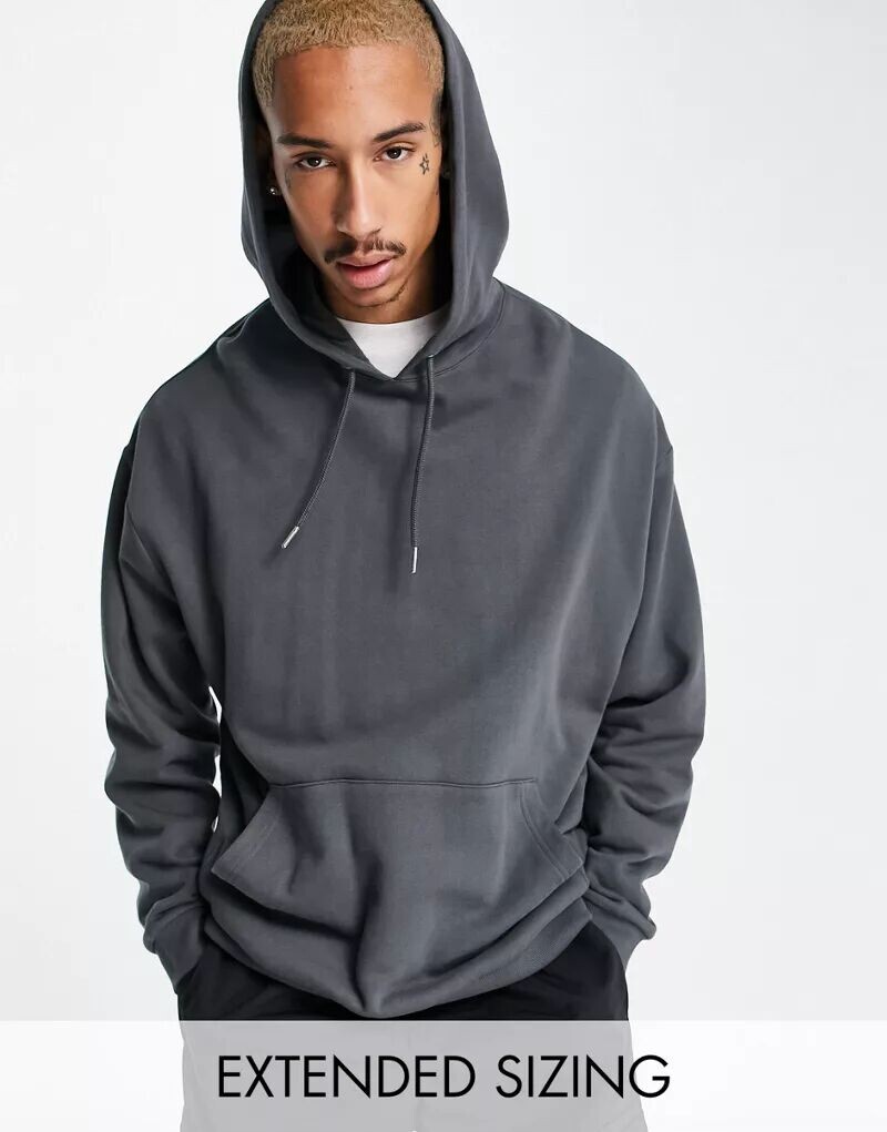 

Черная толстовка оверсайз ASOS
