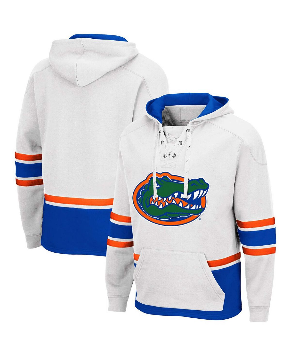 Мужской белый пуловер с капюшоном Florida Gators на шнуровке 3.0 Colosseum