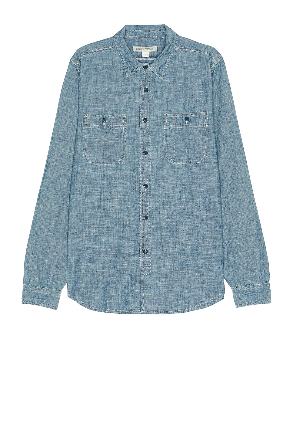 Рубашка OUTERKNOWN Chambray Utility, цвет Chambray рубашка outerknown blanket цвет juneau plaid