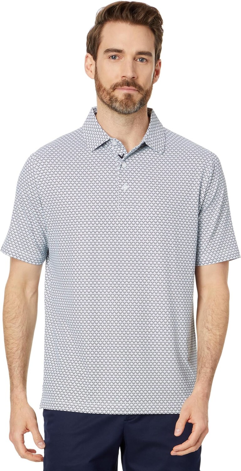 

Поло Callaway Gradient Chevron Printed Polo, цвет Caviar