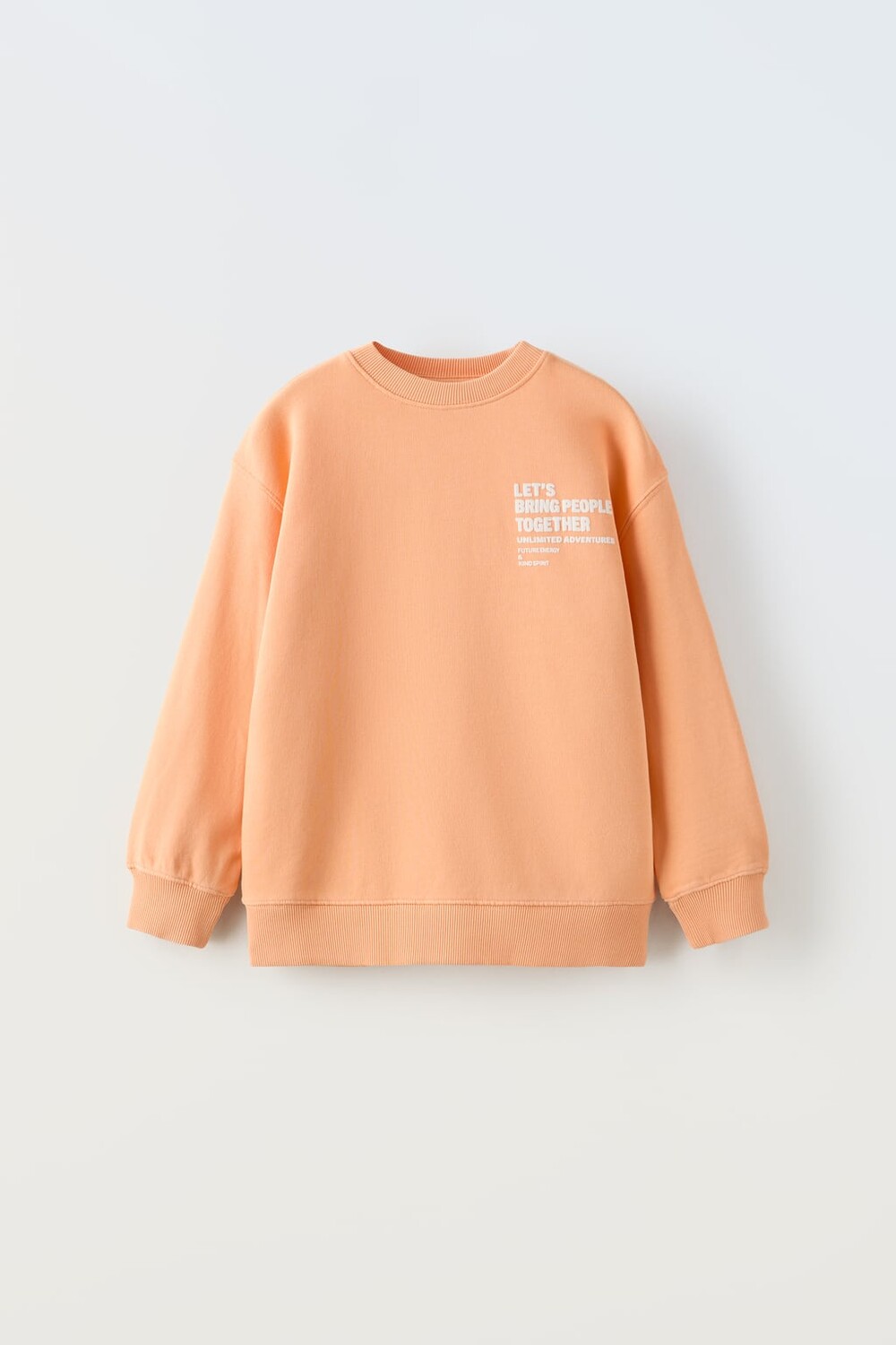 

Свитшот с привычным слоганом ZARA, апельсин, Оранжевый