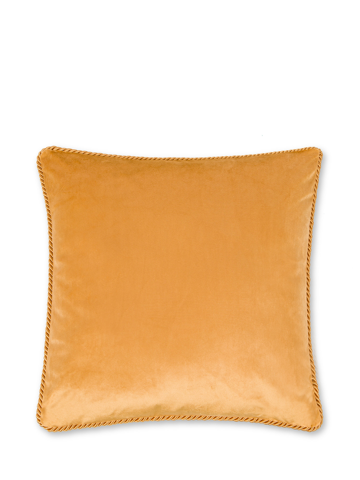 Однотонная бархатная подушка 45х45см Coincasa, желто-коричневый однотонная круглая скатерть из чистого хлопка coincasa желто коричневый