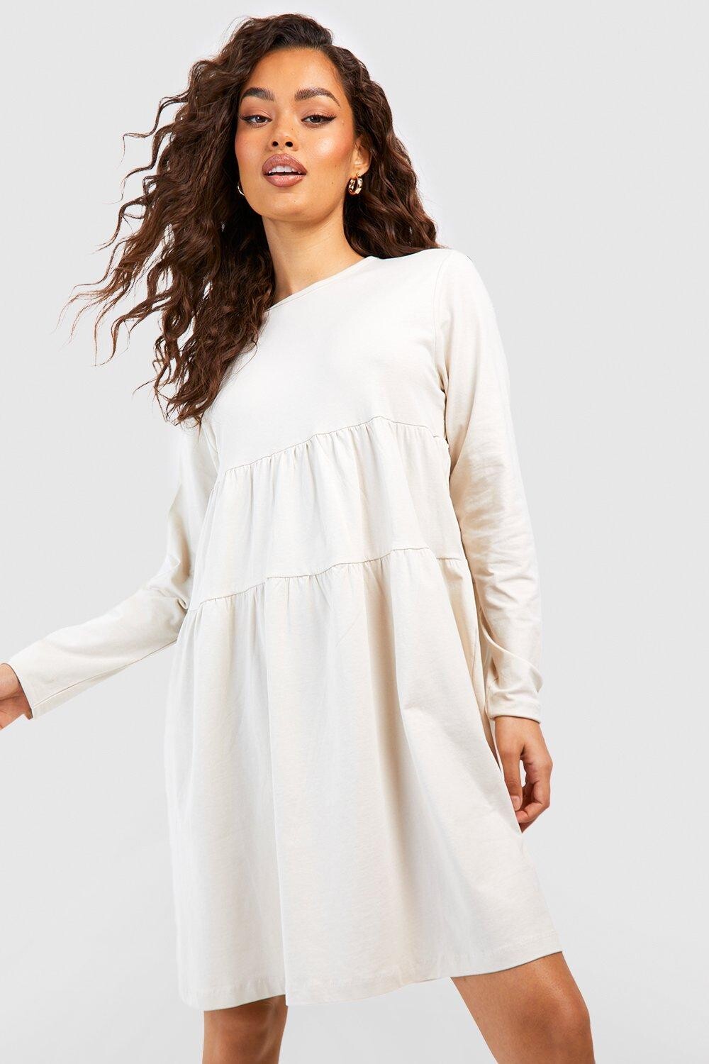 

Платье с длинными рукавами Boohoo, серый