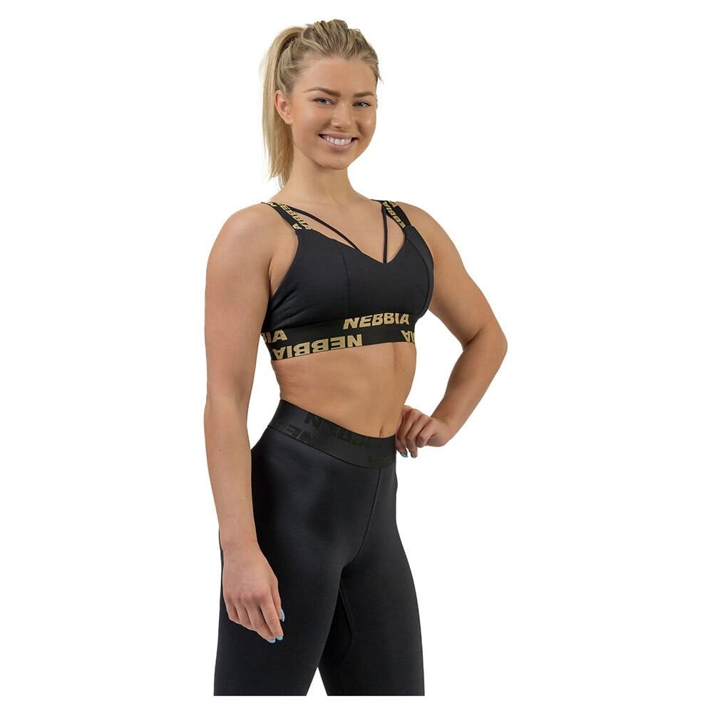 

Спортивный топ Nebbia Padded Intense Iconic Gold High Support, черный