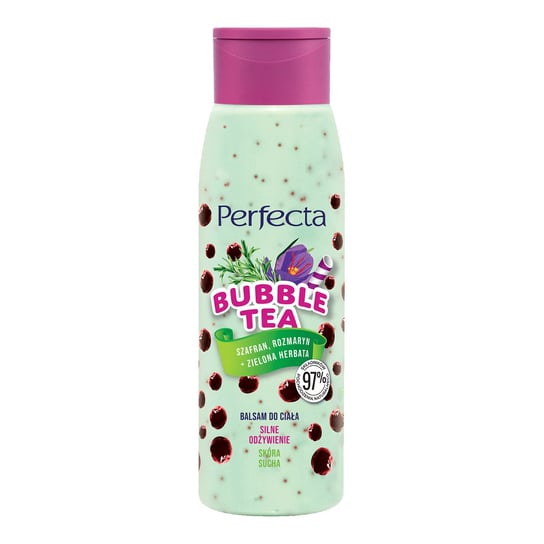 Лосьон для тела Perfecta Bubble Tea Сильное питание Шафран, Розмарин + Зеленый Чай 400 мл