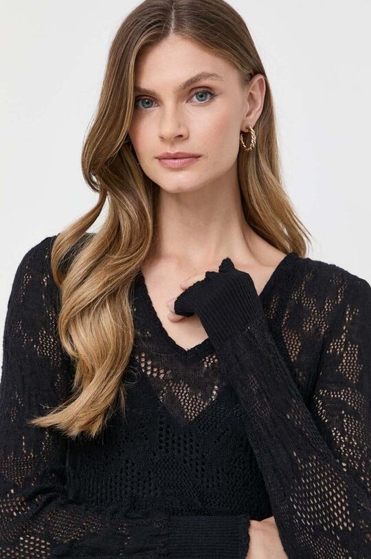 

Свитер из смесовой шерсти Twinset, черный