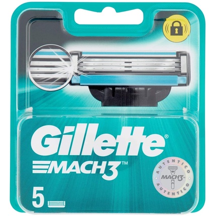 Запасные картриджи для бритвенных лезвий Mach 3 — упаковка из 5 шт., Gillette фотографии