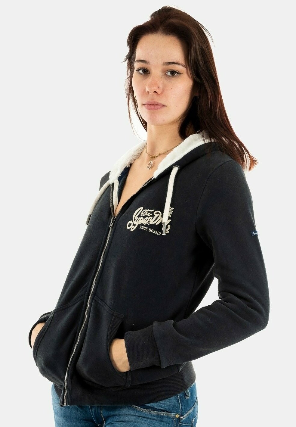 

Толстовка на молнии Superdry, синий