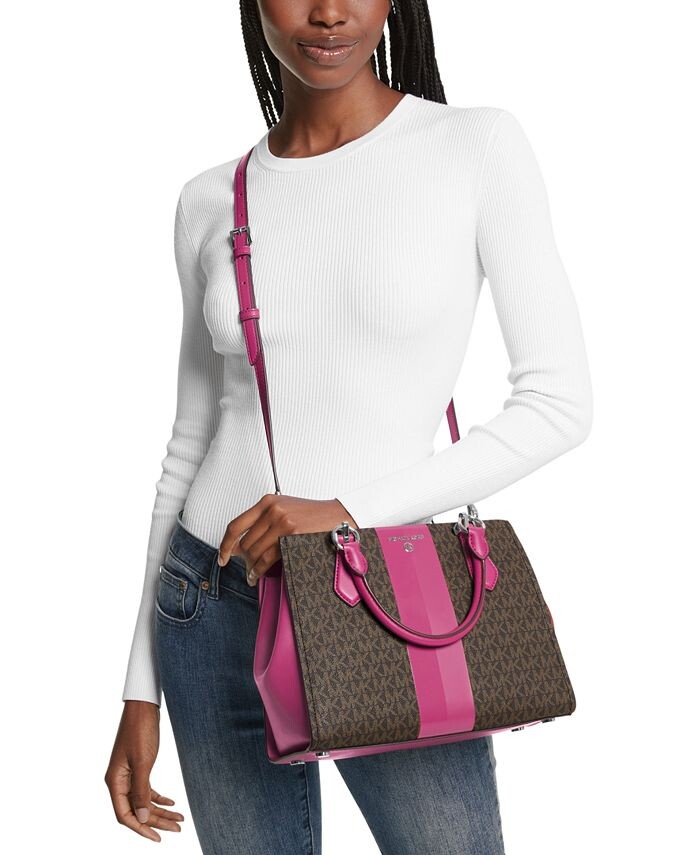 

Сумка среднего размера с логотипом Marilyn Michael Kors, цвет Deep Fuchsia